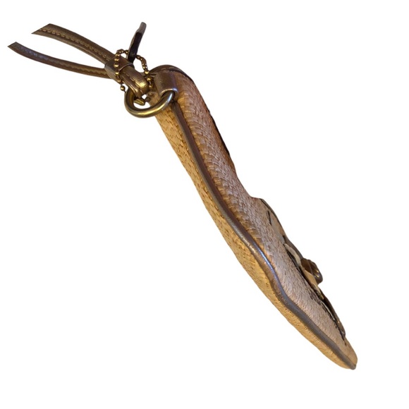 Coach Hamilton Collection Vintage Coated Straw Gold Metallic - Picture 11 of 16